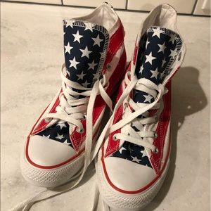 American Flag Converse High Tops